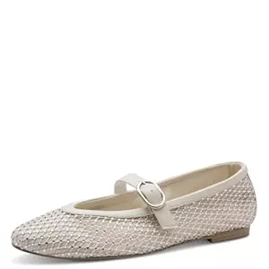MARCO TOZZI  MARCO TOZZI Damen Ballerinas weiches Feel Me Fußbett weiches Innenfutter Vegan Strap