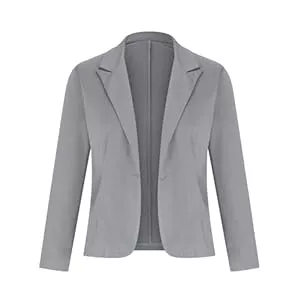 Generic Blazer Kostüme &amp; Blazer Für Damen, Jackett Frühling Casual Sweatblazer Damen, Open Front Einfarbig Blaser Jacke Oversize Blazer Damen Kurz Klassiker Vintage Trachtenjacke Damen Blazer Frühjahr