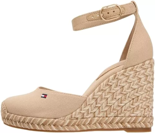 Tommy Hilfiger Sandalen & Slides Tommy Hilfiger Damen Flag High Wedge Espad Closed Toe Fw0fw09225 Keil-Espadrilles