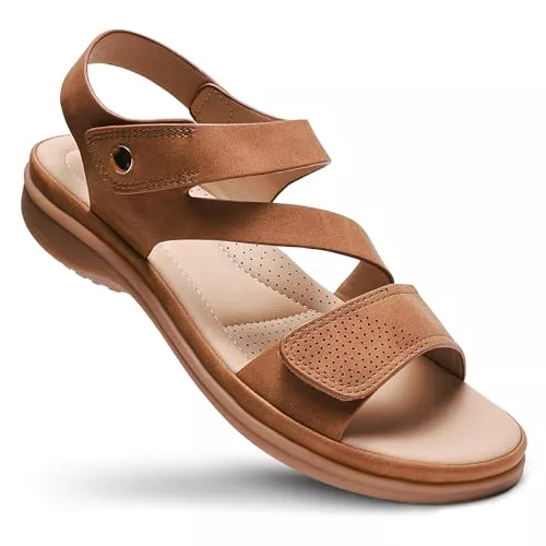 Littleplum Sandalen & Slides Littleplum Damen Sandalen Sommer Freizeit Frauen Arch Support Flache Sandalen