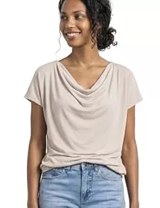 Street One  Damen Silk-Look Shirt mit Waterfall-Front