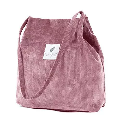 ZhengYue Taschen & Rucksäcke ZhengYue Damen Handtasche Groß Canvas Tasche Damen Cord Umhängetasche Henkeltasche Shopper Damen für Uni Arbeit Mädchen Schule