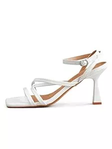 Rio Fiore  Rio Fiore Sandalen Damen mit Riemchen, Schwarz, Weiß, Beige, Braun, Silber, Rosa Fuchsia, Riemchensandalen, Sandalen mit 8.5cm Absatz, 2681L-1-A