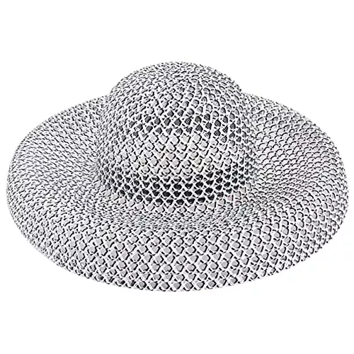WLLLTY Hüte & Mützen WLLLTY Sonnenhut Sommerhut Damen große Krempe Kuppel Damen Sonnenhut Strohhut Elegant Einfarbig Outdoor Strand Sonne Strohhut