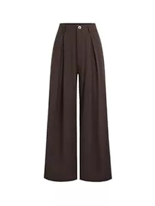 SOLY HUX Hosen SOLY HUX Damen Lange Hose Elegant Palazzon Hosen Office Casualshose Anzughose mit Reißverschluss Freizeithose Stoffhose Breite Bein Geradehose