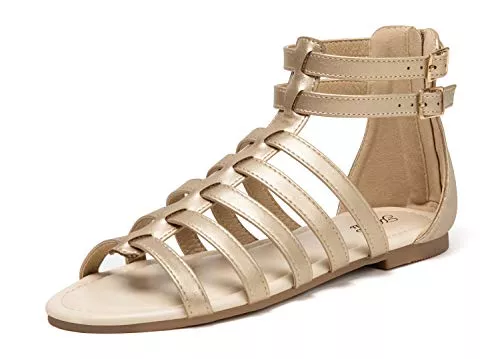 katliu Sandalen & Slides katliu Riemchensandalen Damen Flach Römersandalen Sommer Gladiator Sandalen Bequeme Sandaletten für Strand Urlaub Freizeit 36-41