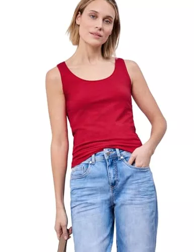 Street One Tops Street One Damen Basic Top mit Rundhals aus Jersey