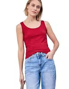 Street One Tops Street One Damen Basic Top mit Rundhals aus Jersey