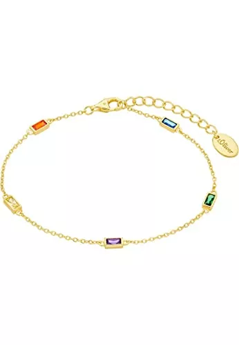 s.Oliver Schmuck s.Oliver Damen-Armband 925er Silber 1 Zirkonia One Size 88758226