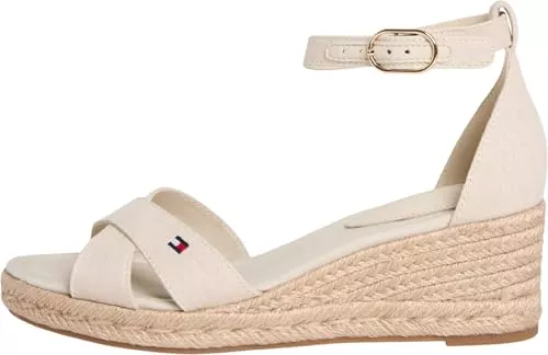 Tommy Hilfiger Sandalen & Slides Tommy Hilfiger Damen Mid Wedge Espad X Cross Fw0fw09332 Keil-Espadrilles
