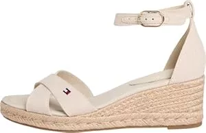 Tommy Hilfiger Sandalen & Slides Tommy Hilfiger Damen Mid Wedge Espad X Cross Fw0fw09332 Keil-Espadrilles