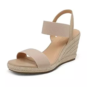 DREAM PAIRS  DREAM PAIRS Damen Keilsandalen Wedge Sandals Open Toe Ankle Strap Espadrilles Sandaletten Keilabsatz Sommer