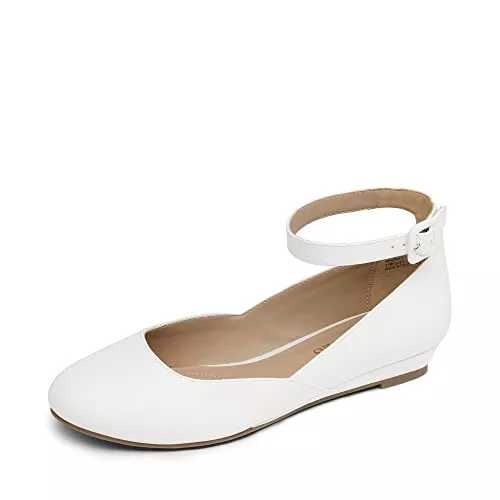 DREAM PAIRS Flache Schuhe DREAM PAIRS Ballerinas Damen Riemchenballerina Elegant Flats Schuhe REVONA-E