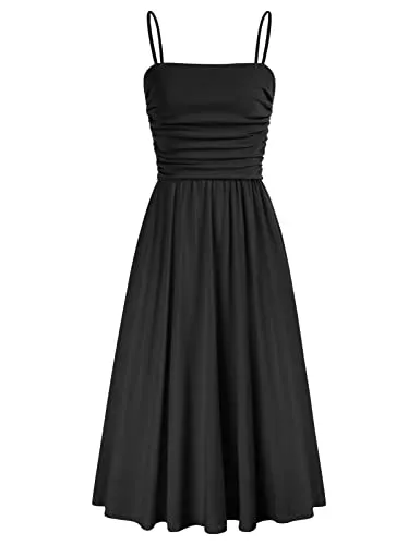 GRACE KARIN Freizeit GRACE KARIN Kleider Damen Sommer A-Line Etui Spaghettiträger Kleid Damen Festliche Elegant Mit Tasche Partykleider