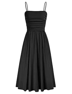 GRACE KARIN Freizeit GRACE KARIN Kleider Damen Sommer A-Line Etui Spaghettiträger Kleid Damen Festliche Elegant Mit Tasche Partykleider