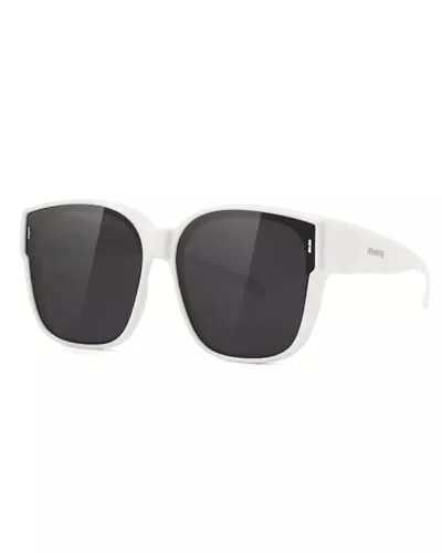 Meeloog Sonnenbrillen & Zubehör Meeloog Polarisierte Überzieh-Sonnenbrille für Damen Herren, Brillenträger, UV400 Schutz Sonnenbrille, Quadratische Sonnenbrille Fahren DEMST0110