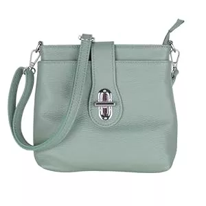 MIRROSI Taschen & Rucksäcke MIRROSI Damen Umhängetasche, Crossbody Bag, Echtleder I Made in Italy (1 Tasche 1 oder 2 Gurt(e)), 22x22x8cm (BXHXT) Mittelgroß