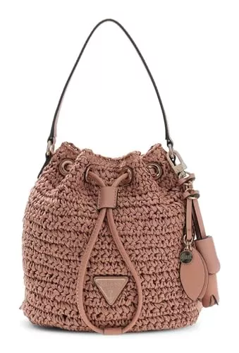 GUESS Taschen & Rucksäcke GUESS Umhängetasche Handtasche Ofelia Top Handle Bucket Coral Pink altrosa