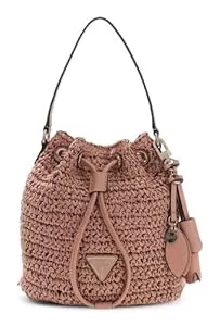 GUESS Taschen & Rucksäcke GUESS Umhängetasche Handtasche Ofelia Top Handle Bucket Coral Pink altrosa