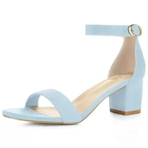 Allegra K Sandalen & Slides Allegra K Offene Zehen-Blockabsatz-Sandalen mit Knöchelriemen für Damen