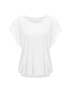 Hotouch Kurzarmblusen Hotouch Damen Bluse Kurzarm Blusen Tunika Elegant Chiffon Blusenshirt Sommer Rundhals Lose Oberteile Shirts Weiß M