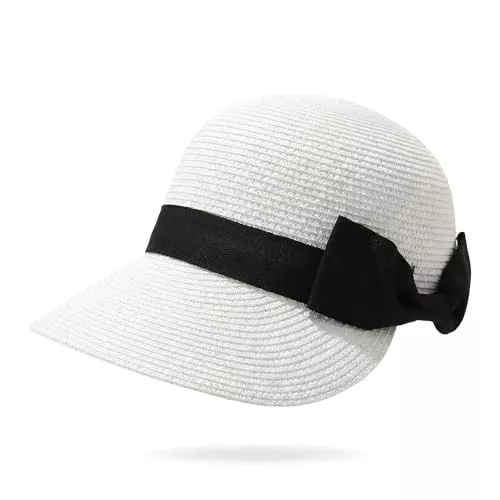 LISHIHE Hüte & Mützen LISHIHE Strohhut Damen Mit Bowknot,Sonnenschutz Hut Damen Mit Breiter Krempe,Strohhut Gärtner Damen Atmungsaktiv Strandmütze Sonnenhut Damen Für Damen, Outdoor, Reisen, Urlaub