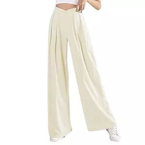 Generisch Hosen Damen-Jogginghose für Damen, UK-Taschen, volle Größe, leger, Loungewear, athletisch, aktive Sweathose, lockere Passform, Y2K, Streetwear, Tanz, lockere Passform, ausgestellte Hose, Fleece, gerades