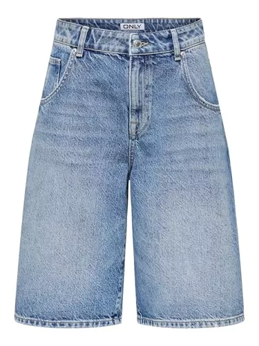 ONLY Shorts ONLY Female Jeans-Shorts ONLMATE Mittlere Taille Baggy Fit 5-Pocket-Shorts
