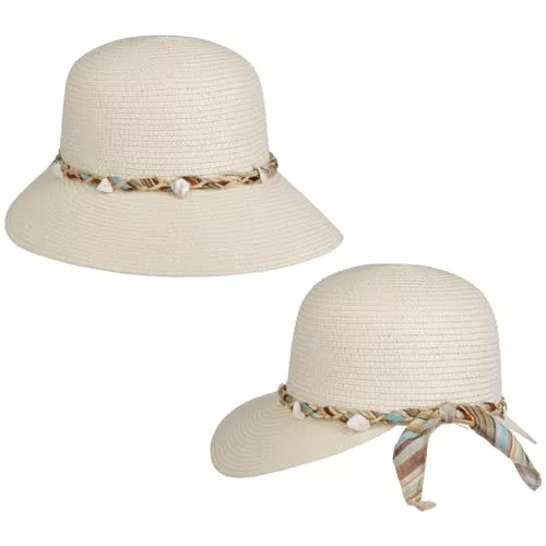 Lipodo Hüte & Mützen Lipodo Minolea Schute Strohhut Damen Sommer Schleife