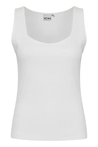 ICHI Tops ICHI IHORETA TO2 Damen Top Kurzarm Shirt Basic Baumwolltop aus festerer Baumwolle eckiger Auschnitt Slim Fit