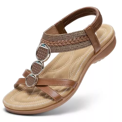 Littleplum Sandalen & Slides Littleplum Damen Sandalen Arch Support Sandale Riemen Design Stilvolle Sommer Sandalen