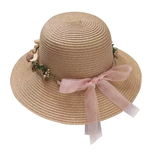 Manfnee Hüte & Mützen Manfnee Strandhut für Frauen große Stroh breite Birm Sommerhüte Sonnenschutz Floppy faltbar Roll up Cap