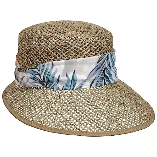 Lipodo Hüte & Mützen Lipodo Flower Band Seegras Schute Strohhut Made in Italy Damen Frühling Sommer