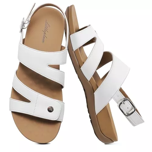 Littleplum Sandalen & Slides Littleplum Damen Sandalen Flach Bequem Sommer Elegante Freizeit Sandaletten
