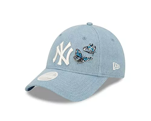 New Era Hüte & Mützen New Era Baseball Fanartikel für Frauen New York Yankees Blau mit Schmetterling 9Forty Damen Kappe verstellbar - One-Size