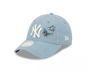 New Era Hüte & Mützen New Era Baseball Fanartikel für Frauen New York Yankees Blau mit Schmetterling 9Forty Damen Kappe verstellbar - One-Size