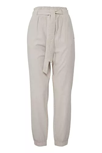 OXMO Hosen OXMO OXLennja Damen Hose Stoffhose elastischer Bund mit Bindegürtel Regular Fit