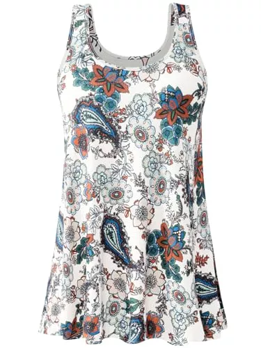 Knuffnee Tops Knuffnee Damen Unterhemd Integriertem BH Tank Top Loose Fit Lockere Ärmellose Bluse Shirt S-XXXXL