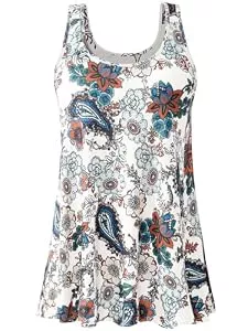 Knuffnee Tops Knuffnee Damen Unterhemd Integriertem BH Tank Top Loose Fit Lockere Ärmellose Bluse Shirt S-XXXXL