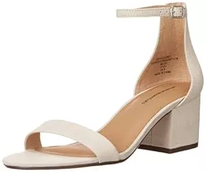 Amazon Essentials Sandalen & Slides Amazon Essentials Damen Sandaletten mit Absatz und Zwei Riemchen, Elfenbein, 38 EU