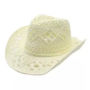 Generisch Hüte & Mützen Generisch Cowboy Hut Damen Strohhut Herren Panama Sonnenhut Mit Western-Band Für Sommer Strand Im Brasilianischen