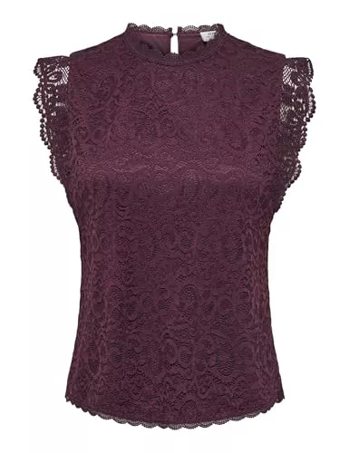 JDY Ärmellose Blusen JDY Damen Jdylotas S/L Lace Top JRS Noos Jdylotas S/L Lace Top JRS Noos (1er Pack)