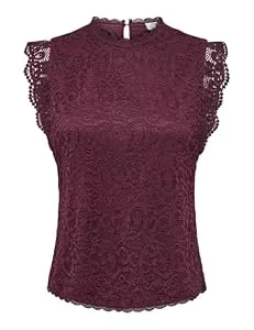 JDY Ärmellose Blusen JDY Damen Jdylotas S/L Lace Top JRS Noos Jdylotas S/L Lace Top JRS Noos (1er Pack)