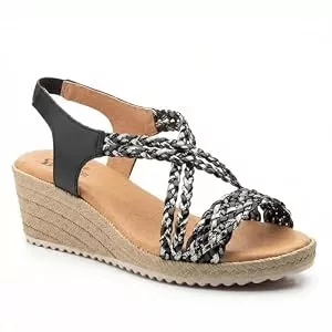 NOESLOMISMO BY DILEMA Sandalen & Slides NOESLOMISMO BY DILEMA Damen Keilsandalen im Espadrille-Stil – geflochtene Riemen, ergonomisches Fußbett, rutschhemmende Sohle – bequem für Alltag, Urlaub &amp; Stadt
