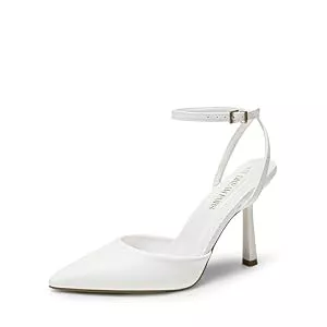 DREAM PAIRS High Heels DREAM PAIRS Damen High Heels Spitze Pumps mit Knöchelriemchen und Stiletto-Absatz Elegante Brautschuhe Abendschuhe für Party &amp; Hochzeit