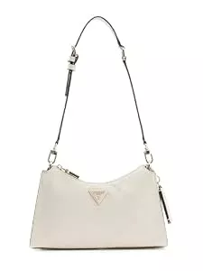 GUESS Taschen & Rucksäcke GUESS Schultertasche Cresidia II Top Zip Shoulder Bag Cream White Logo creme