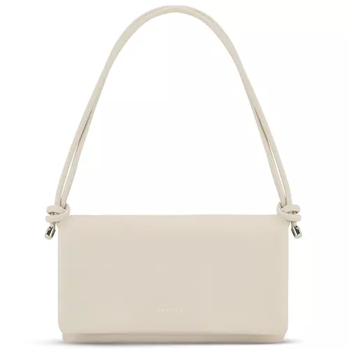 Expatrié Taschen & Rucksäcke Expatrié Umhängetasche Damen Creme - Juliette - Stylische Clutch für Hochzeit, Party &amp; Freizeit - 2 in 1 Kleine Handtasche - Crossbody Bag für Frauen - Längenverstellbarer Schultergurt