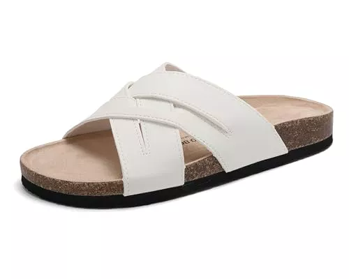 ARRIGO BELLO Sandalen & Slides ARRIGO BELLO Pantoletten Damen Bequeme Leder Sandalen Mode rutschfeste Hausschuhe Arch Support Sommer Outdoor Badelatschen Größe 36-41
