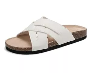 ARRIGO BELLO Sandalen & Slides ARRIGO BELLO Pantoletten Damen Bequeme Leder Sandalen Mode rutschfeste Hausschuhe Arch Support Sommer Outdoor Badelatschen Größe 36-41