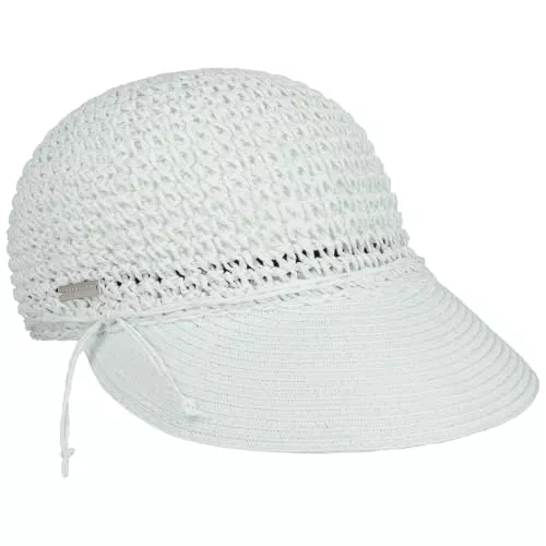 Seeberger Hüte & Mützen Seeberger Uni Rollable Crochet Cap Damencap Sommercap Sonnencap Sonnenvisor Strohcap Strandcap Damen - mit Schirm Sommer Frühling-Sommer